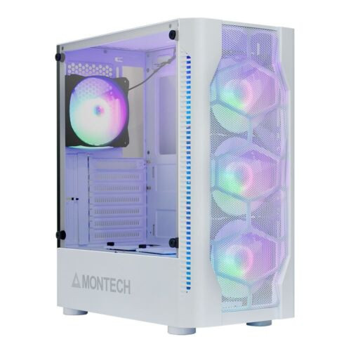 Montech X1  Tempered Glass Atx Mid Tower Computer Case White Brand New