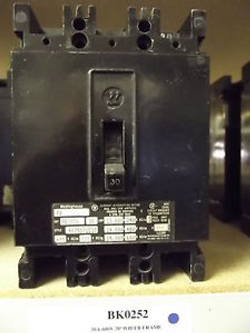 FB3030 30A 600V Westinghouse Circuit Breaker - Type 4975D71G37