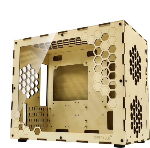 Cyberwood Mirco Atx Pc Case, Mini Tower Computer Case With Acrylic Side Panel, U