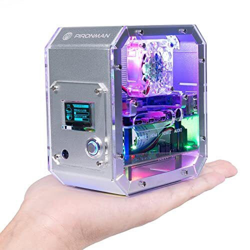 Pironman Raspberry Pi 4 Case, Raspberry Pi Mini Pc - Aluminum Alloy Tower Case