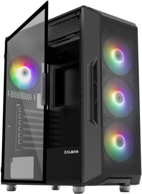 Zalman I3 Neo Black Edition Airflow Atx Computer Case With Mesh Front Panel, Mag