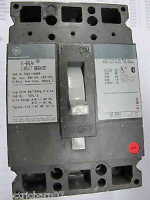 GE THED136050 50 Amp Circuit Breaker, Green Label