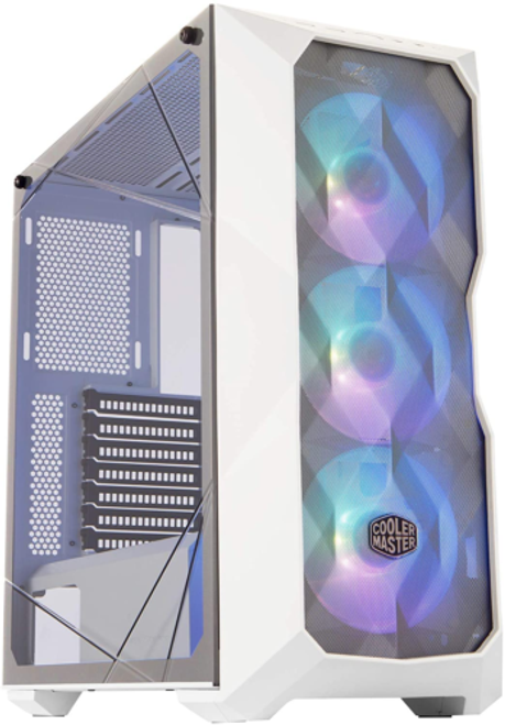 Masterbox Td500 Mesh White Airflow Atx Mid-Tower With Polygonal Mesh Front Panel