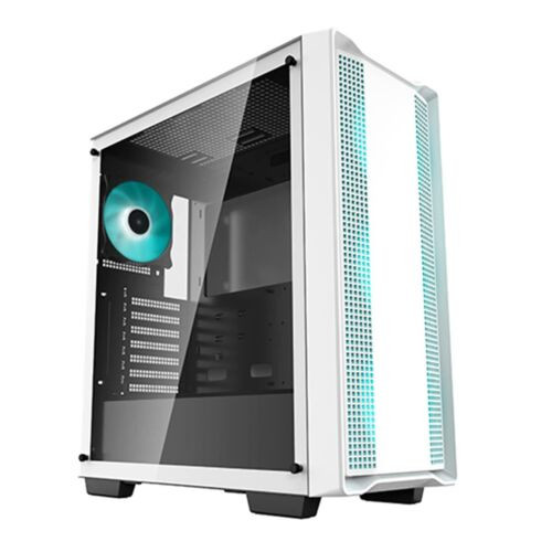 Deepcool Cc560 Wh Mid-Tower Atx Pc Case, 4X Pre-Installed 120Mm Led Fans,