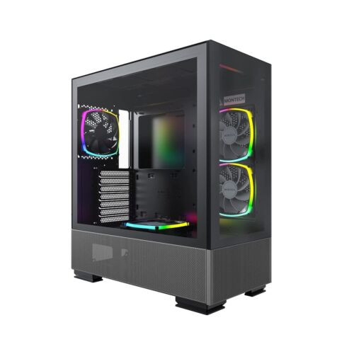 Montech Sky Two, Dual Tempered Glass, 4X Pwm Argb Fans Pre-Installed, Atx Gam...