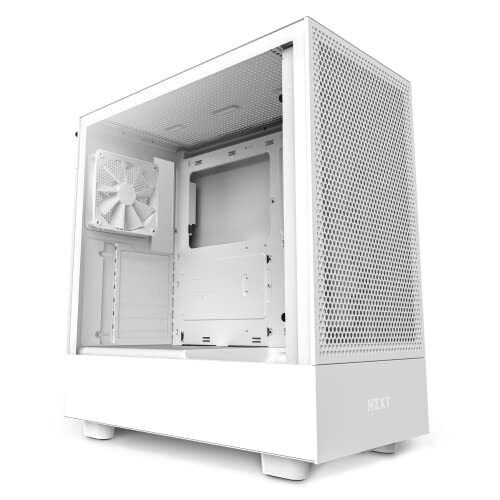 H5 Flow Compact Atx Mid-Tower Pc Gaming Case  High Airflow White Non I-Series