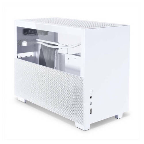 Lian Li Q58 White Color Spcc/ Aluminum/ Tempered Glass Mini Tower Computer Pcie4