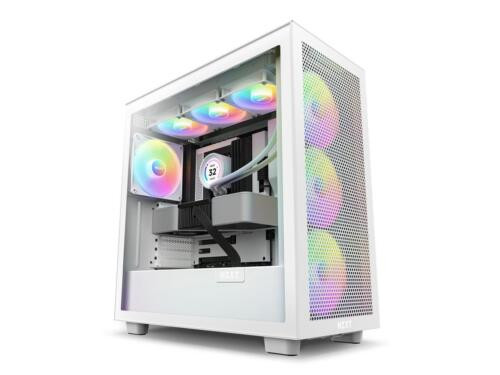 Nzxt H Series H7 (2023) Flow Rgb Edition Atx Mid Tower Chassis White Color-Cm-H7