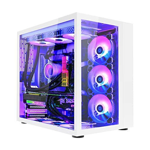 S580 Atx Mid-Tower Pc Gaming Case, Front I/O Usb Type-C Port, Dual Tempered
