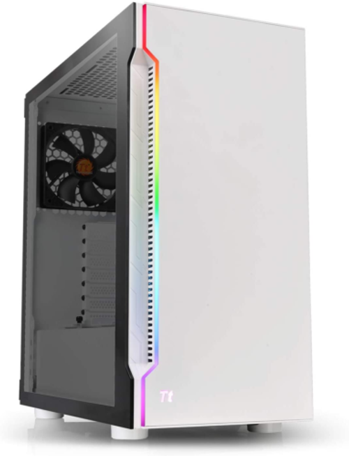 H200 Tempered Glass Snow Edition Rgb Light Strip Atx Mid Tower Case With One 120