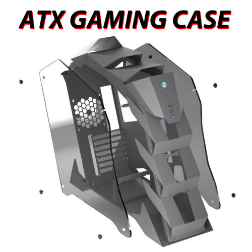 Vetroo K1 Pangolin Open Frame Mid-Tower Atx Gaming Pc Computer Case Usb3.0