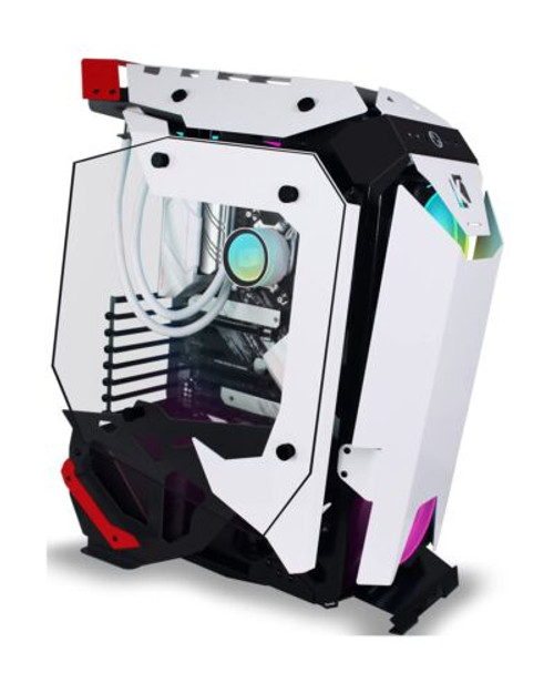 Kediers Mech Pc Case - Atx Tower Gaming Computer Case With Tempered Glass (Bl...