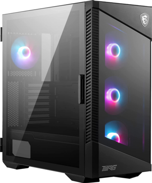 Mpg Velox 100R - Mid-Tower Gaming Pc Case - Tempered Glass Side Panel - 4 X 120M