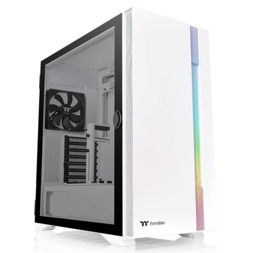Thermaltake H700 Tg Snow Mid Tower Argb Tempered Glass Computer Case Chassis C