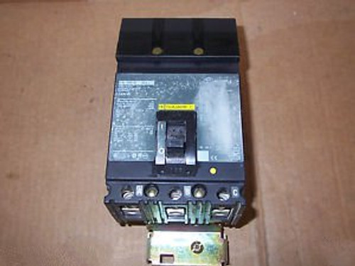 Square D FA FA36100 100  amp 3 pole 600v circuit Breaker green label faded label