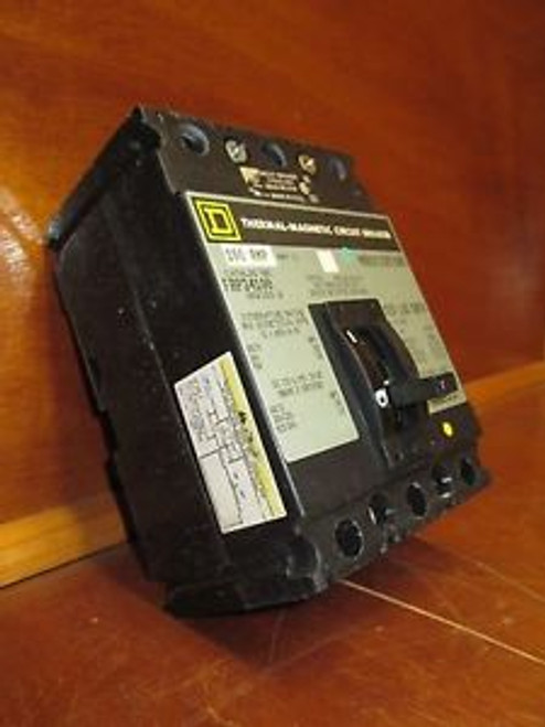 Square D FAP34100 100 Amp Circuit Breaker 3 Pole Molded Case SqD 480V FAP 34100
