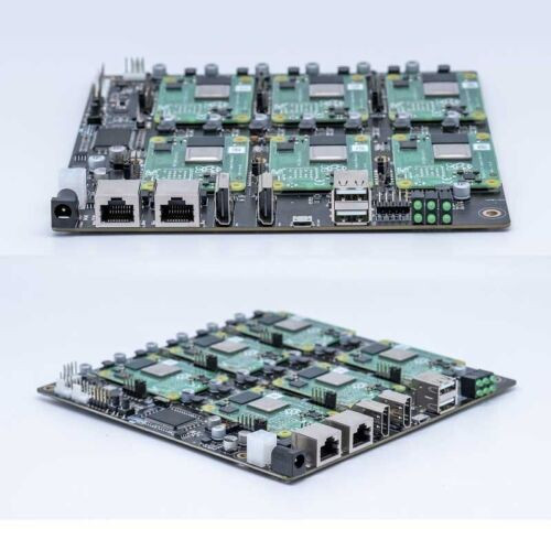 Mini-Itx Cluster Board For Raspberry Pi Cm4 - Supports 6 Rpi Cm4 Modules