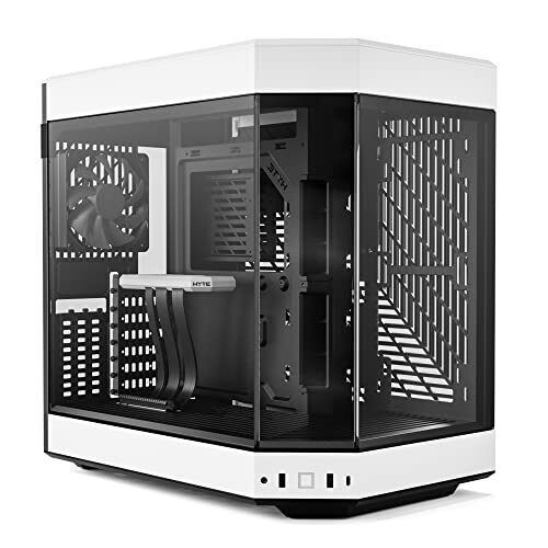 Modern Aesthetic Dual Chamber Panoramic Tempered Glass Mid-Tower Atx White Y60
