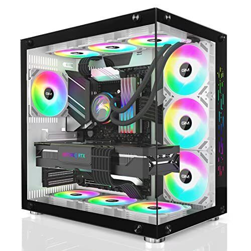Atx Mid-Tower Pc Case White 10 Pre-Installed 120Mm Rgb Fans Gaming Pc Case 2