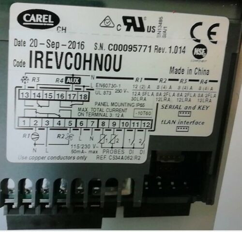 1Pc New Carel Irevc0Hn0U Temperature Controller