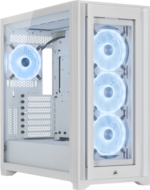 Icue 5000X Rgb Ql Edition Mid-Tower Case - True White (Four  Ql120 Rgb Fans, Inc