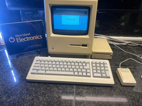 Apple Macintosh 512K - M0001W Ext Floppy Drive-Working Mac Paint-Vintage