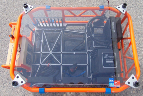 In Win D-Frame Orange Aluminum Atx Desktop Chassis Limited Edition W/ Extras
