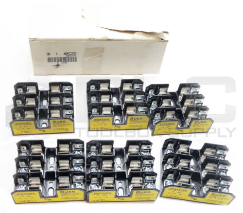 Box Of 6 New Buss Bm6033Pq Fuse Block 30A 600V