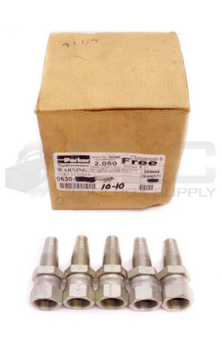 Box Of 5 New Parker 0630-10-10 Swivel Hose Fittings