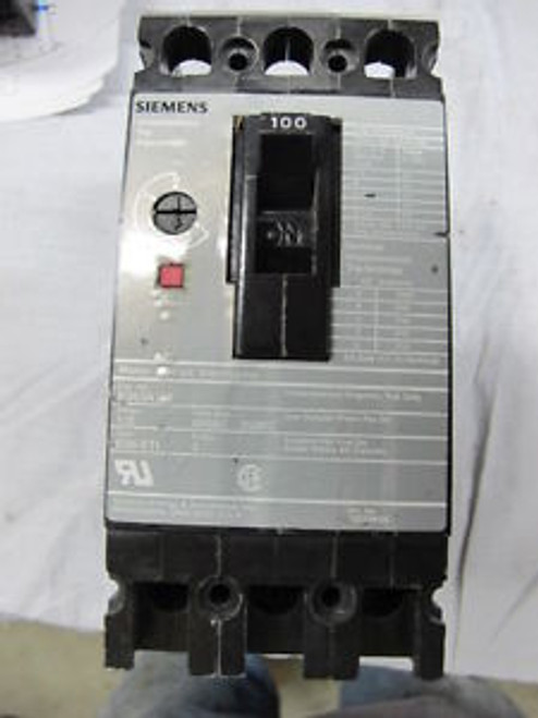 Siemens ED63A100 3 POLE 100 AMP 600 VOLT Motor Circuit Protector