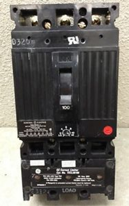 GE TEC36100 / TECL36100 CURRENT LIMITER 3 POLE 100 AMP 600 VOLT 300A-1300A ADJ.