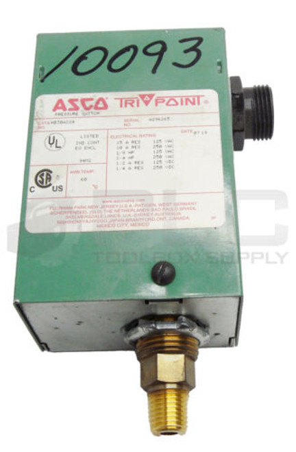 Asco Hb30A224 Pressure Switch 125/250Vac 10-15A 1/4Hp