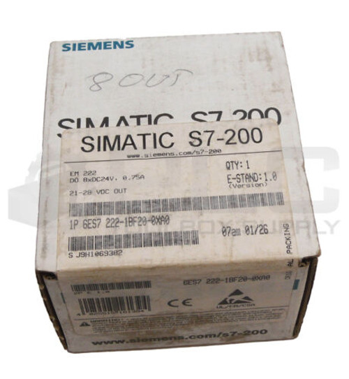 Sealed New Siemens 6Es7 222-1Bf20-0Xa0 Output Module 24Vdc 0.75A S7-200