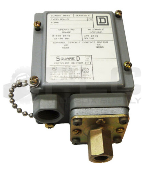 New Square D 9012 Gaw-5 Ser C Pressure Switch 475Psig 33Bar  9012Gaw-5