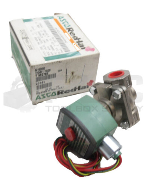 New Asco Red Hat 8210G030 Brass Solenoid Valve 2 Way W/ Mp-C-080 Coil 20141
