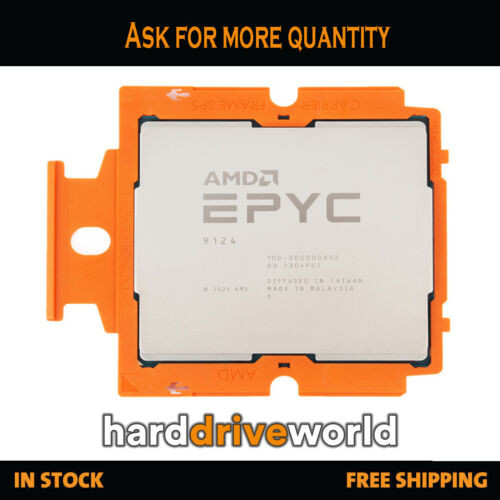 100-000000802 Amd Epyc 9124 16-Core 3.00Ghz 64Mb 200W Processor