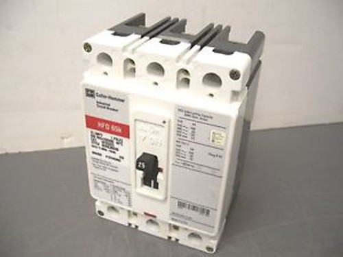 CUTLER-HAMMER CIRCUIT BREAKER CAT HFD3025 25A/600V/3POLE