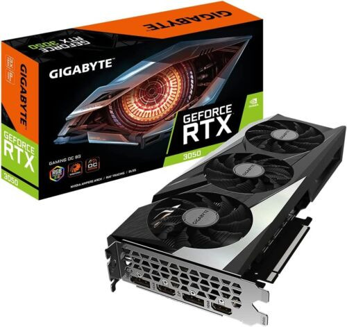 Gigabyte Nvidia Geforce Rtx3050 Graphic Board Gddr6 8Gb Gv-N3050Gaming Oc-8Gd