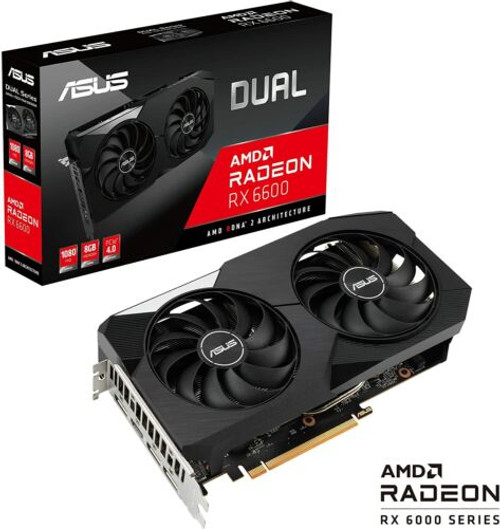 Asus - Dual-Rx6600-8G - Dual Amd Radeon Rx 6600 8Gb Gddr6 Graphics Card