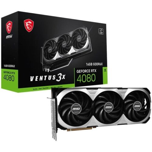 Msi Nvidia Geforce Ventus 3X Oc Rtx 4080 16Gb Gddr6X Graphics Card G408016V3X