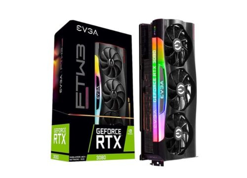 Evga Geforce Rtx 3080 Ftw3 12Gb Gddr6X Graphic Card (12G-P5-3967-Kb)