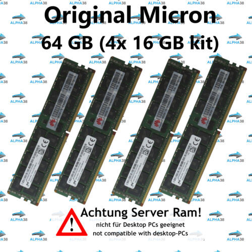Micron 64 Gb (4X 16 Gb) 2133 Ddr4 Ecc Super Server 4U F628R3-Rc0Bpt + Server Ram