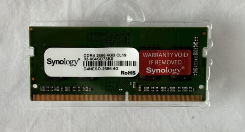 Synology 4Gb Ddr4 Sodimm 260-Pin Dram Memory (D4Neso-2666-4G)