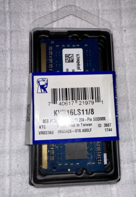 Kingston 8Gb So-Dimm 1600Mhz Pc3-12800 Ddr3L 204-Pin Sdram Memory Kvr16Ls11/8