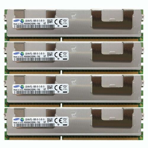 For 4X 32Gb Samsung 4Rx4 Pc3L-10600R Ddr3L 1333Mhz Dimm Ecc Server Memory Ram