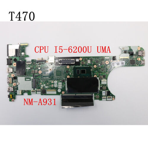 Nm-A931 For Lenovo Thinkpad T470 Laptop Motherboard I5-6200U Fru 01Hw527 00Ur437