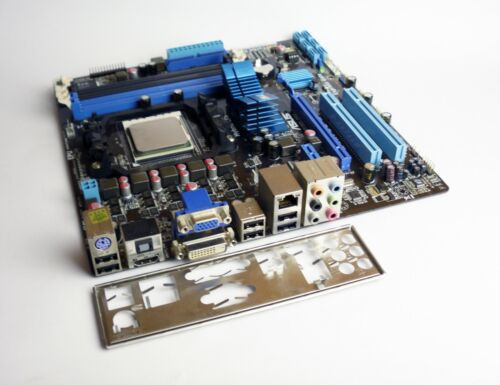 Asus M4A785-M Rev. 1.01G Socket Am2 Ddr3 Motherboard, Cpu & Backplate