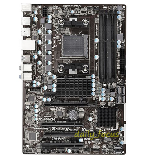 Asrock 970 Pro3 Motherboard Socket Am3/Am3+ Amd 970 Ddr3 Dimm Usb3.0 Atx