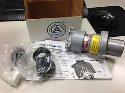 New Appleton Acp3034Bc Aluminum 30 Amp Powertite Clamping Ring Plug