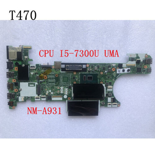 Nm-A931 For Lenovo Thinkpad T470 Laptop Motherboard I5-7300U Fru 01Hx648 01Ax969